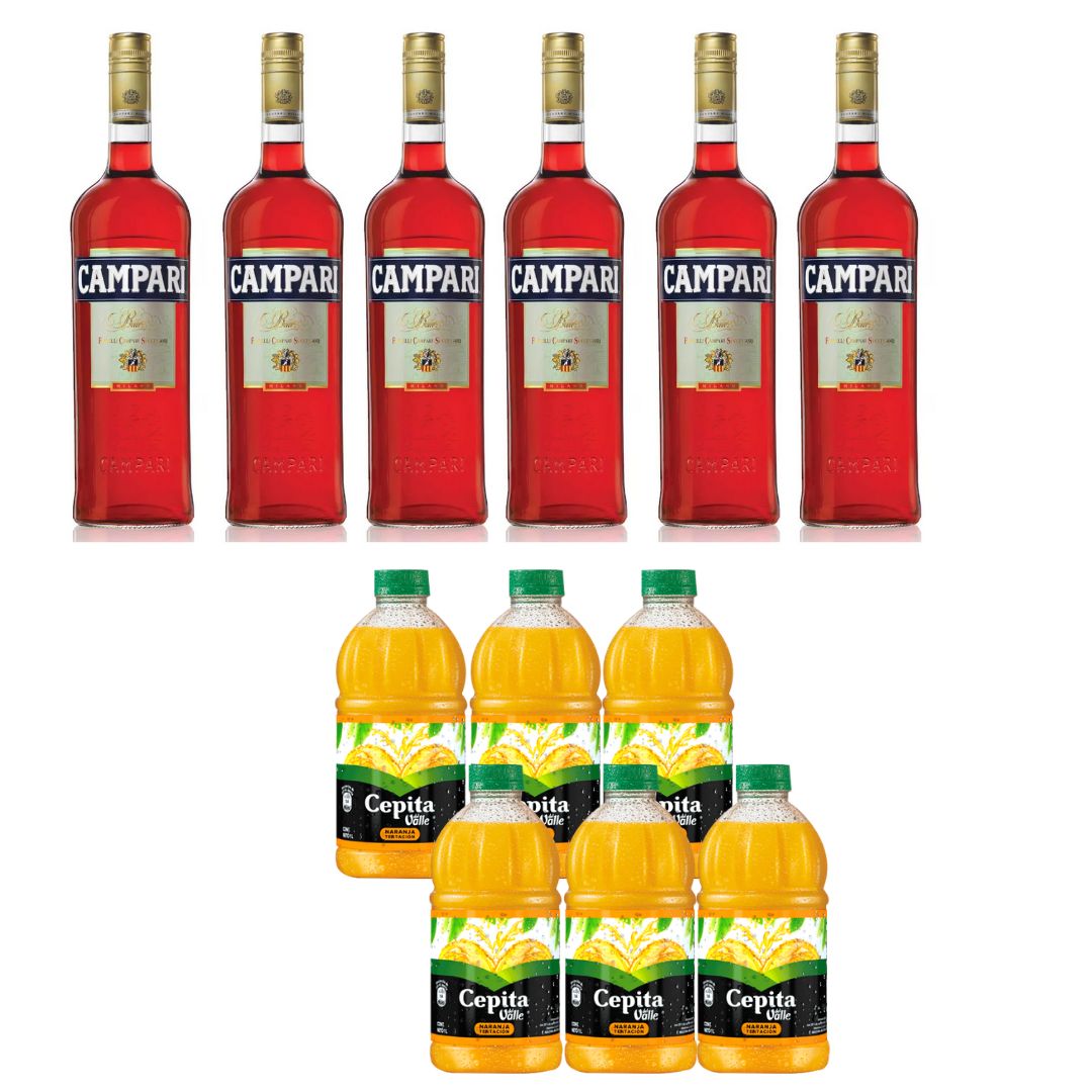 COMBO 6 campari + 1 pack cepita x 6 